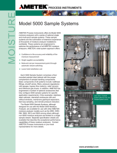 Model 5000 Sample System - AMETEK Process Instruments