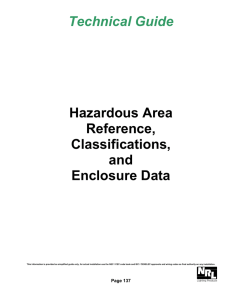 Technical Guide Hazardous Area Reference, Classifications, and