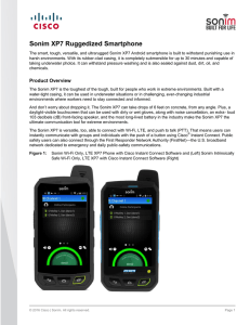 Sonim XP7 Ruggedized Smartphone Data Sheet