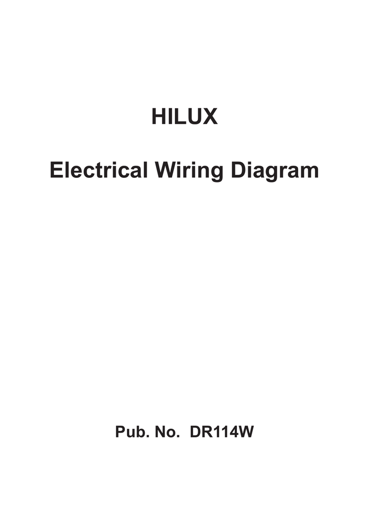 Hilux Electrical Wiring Diagram, Toyota Surf Power Window Wiring Diagram Pdf