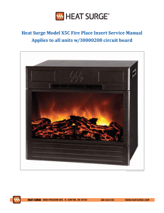 Heat Surge Model X5C Fire Place Insert Service Manual