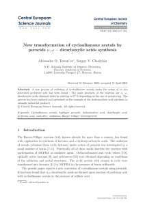 New transformation of cycloalkanone acetals by peracids α, ω