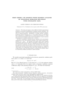 FIRST ORDER k-TH MOMENT FINITE ELEMENT ANALYSIS OF