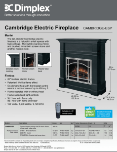 Cambridge Electric Fireplace CAMBRIDGE-ESP