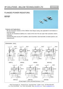 rf solutions - willow technologies ltd flanged power resistors