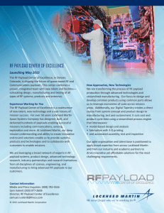 RF Payload Center of Excellence
