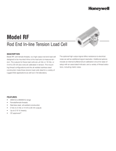 Model RF - Honeywell Test and Measurement Sensors