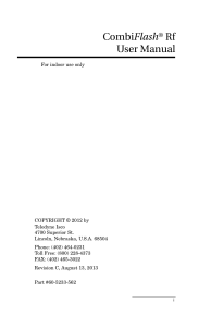 CombiFlash Rf User Manual with Rf75