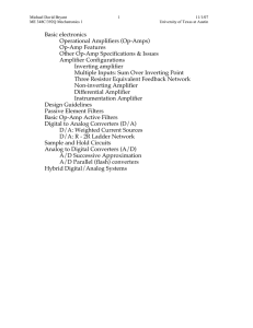 Basic electronics Operational Amplifiers (Op-Amps) Op