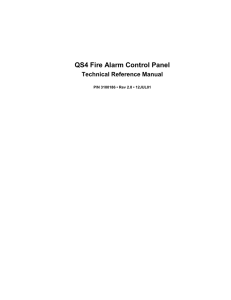 QS4 Fire Alarm Control Panel Technical Reference Manual