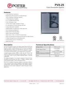 PVX-25 - Potter Electric Signal Company, LLC