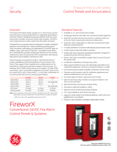 Data Sheet FX85005-0126 -- FireworX Conventional Fire Alarm