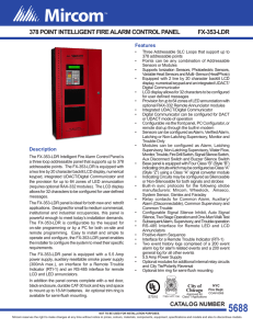 378 point intelligent fire alarm control panel fx-353-ldr