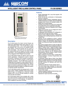 intelligent fire alarm control panel fx-350 series - bristol