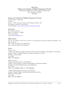 ECE 445 Design and Analysis of Digital Integrated Circuits