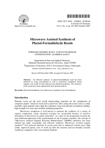 Microwave Assisted Synthesis of Phenol