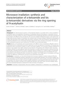 Microwave irradiation: synthesis and characterization of α
