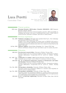 Luca Peretti – Curriculum Vitae