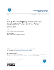 UPQC for Power Quality Improvement in DG