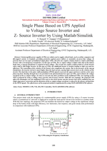 Single Phase Based on UPS Applied to Voltage Source