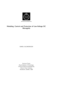 Modeling, Control and Protection of Low-Voltage DC Microgrids