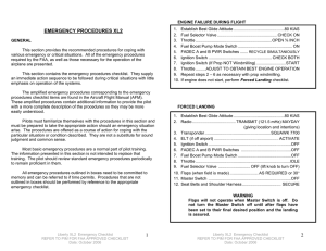 Liberty XL2 Emergency Checklist