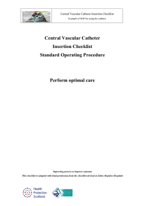 Central Vascular Catheter (CVC) Insertion Checklist