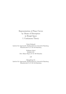Representation of Plane Curves by Means of Descriptors in Hough