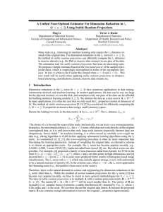 A Unified Near-Optimal Estimator For Dimension Reduction in lα (0