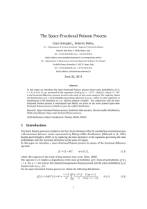 The Space-Fractional Poisson Process
