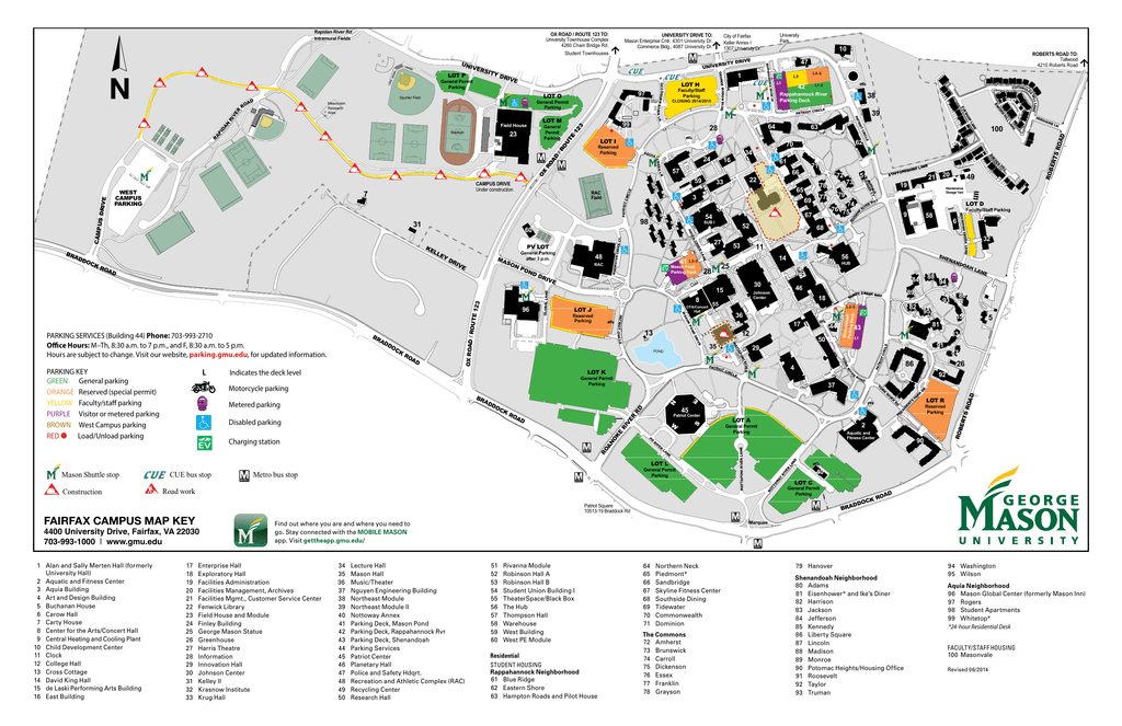 Gmu Parking Lot Map Parking Map   University Information