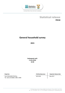 General Household Survey, 2015