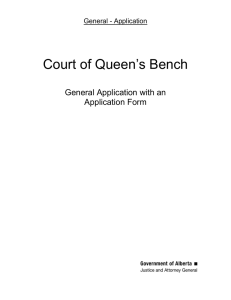 General Application with an Application Form