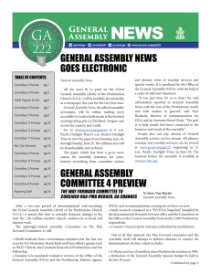 Saturday June 18th`s General Assembly News PDF