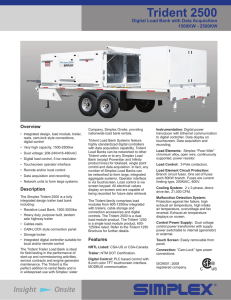 Trident 2500 Trailer Load Bank Product Brochure