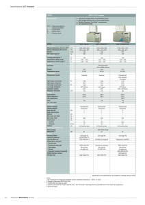 Specifications ULT Freezers