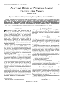 Analytical Design of Permanent-Magnet Traction