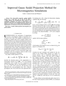 Improved gauss-seidel projection method for micromagnetics