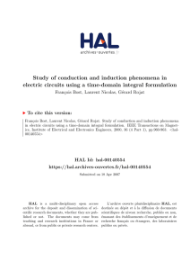 Study of conduction and induction phenomena in electric