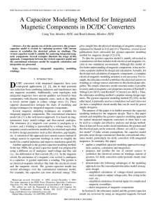 A Capacitor Modeling Method for Integrated Magnetic Components