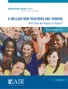 A Million New Teachers Are Coming