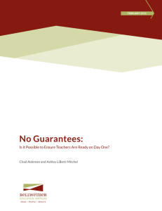 No Guarantees - Bellwether Education Partners