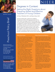 Degrees in Context - National Institute for Early Education Research