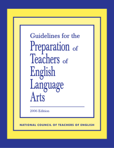 Guidelines for the Preparation of Teachers of English Language Arts