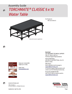 Torchmate Classic 5x10 Water Table Complete Guide