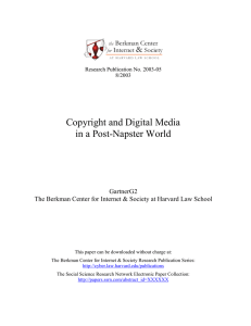 Copyright and Digital Media in a Post-Napster World
