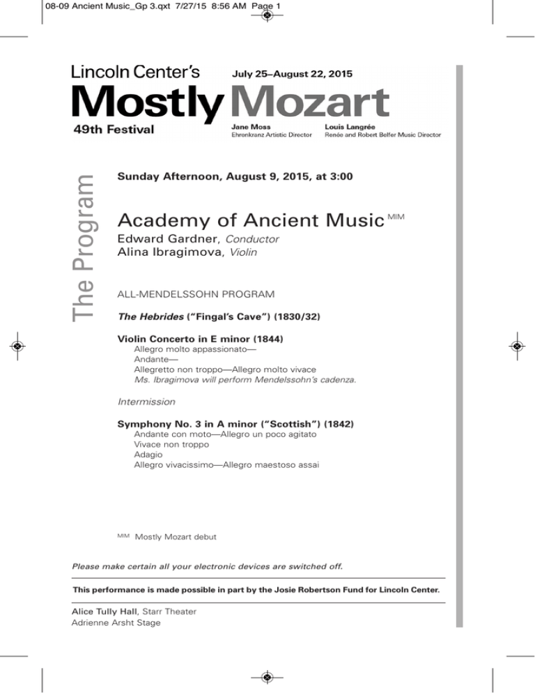 program Mostly Mozart