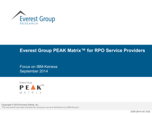Everest Group PEAK Matrix for RPO - Focus on IBM-Kenexa