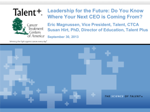 Leadership for the Future: Do You Know Where Your Next CEO is
