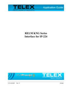 RELM KNG Series Interface for IP-224